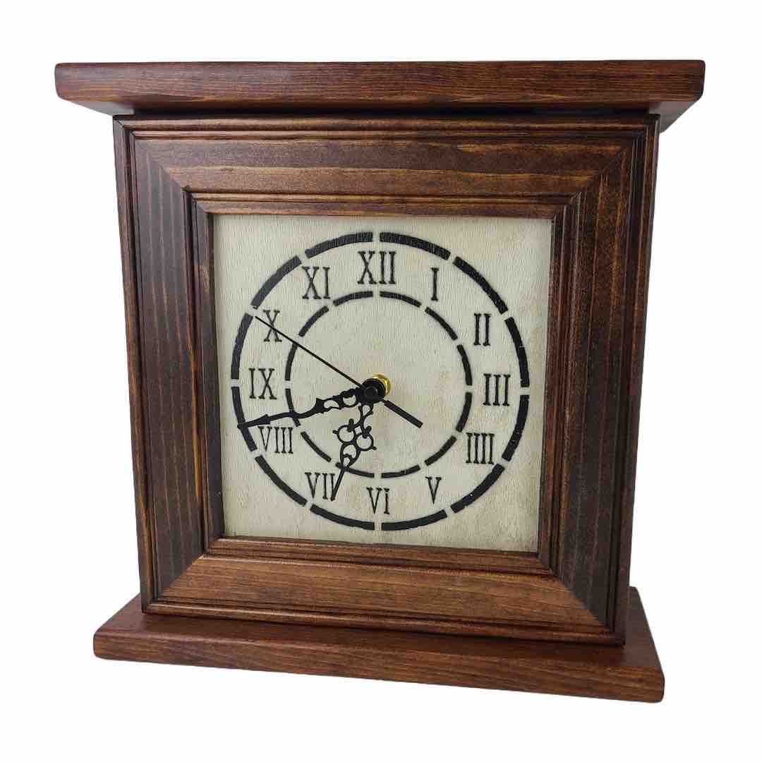 Red Oak gun concealment mantlepiece clock