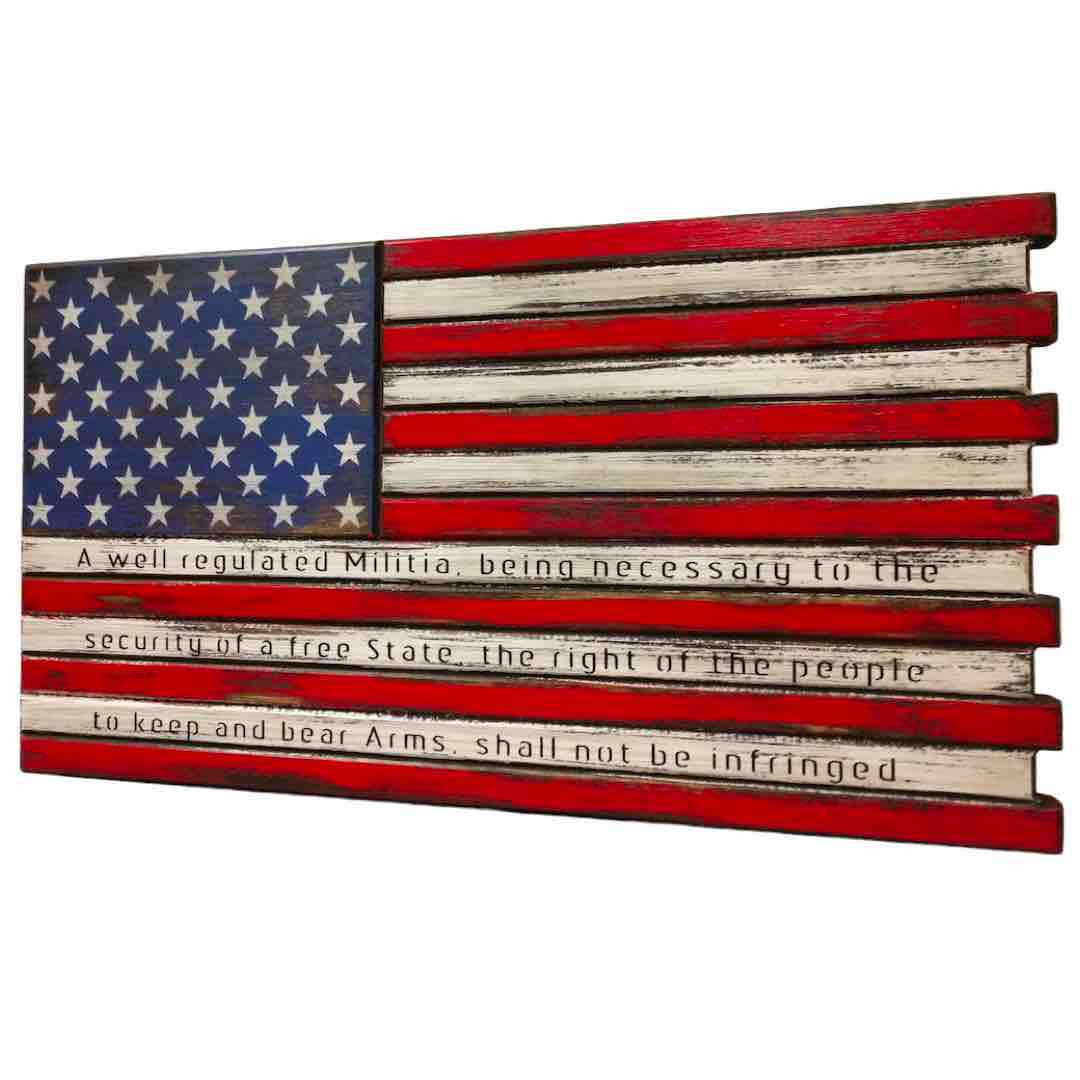 Mini American Flag Case in Second Amendment Design