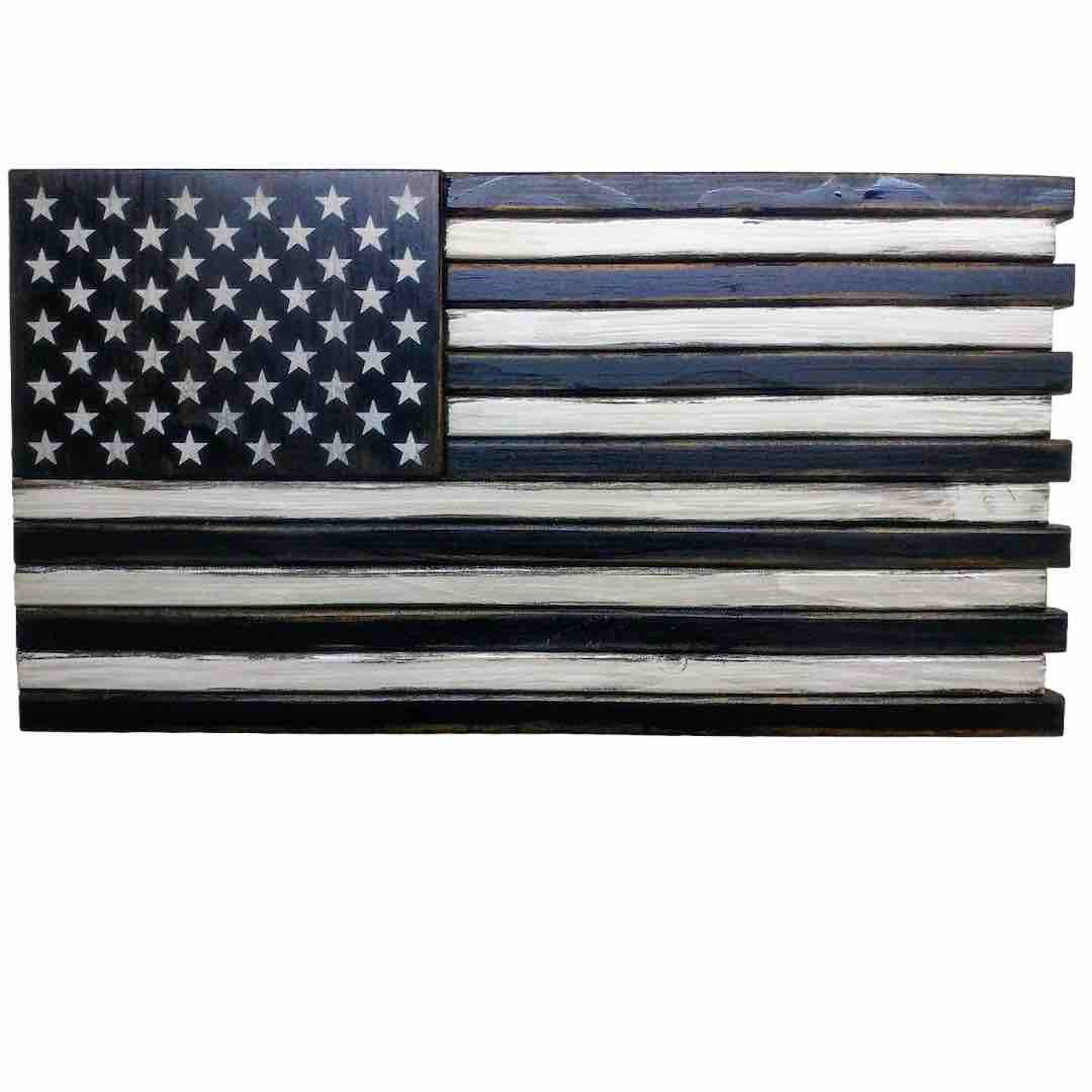 Mini American Flag Case in Black & White Design