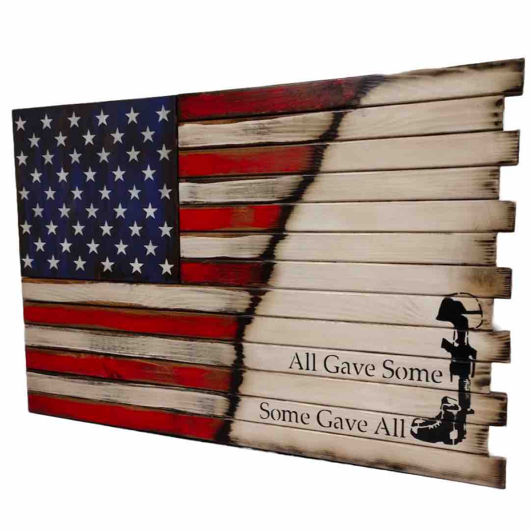 American Flag with "Some Gave All" Logo