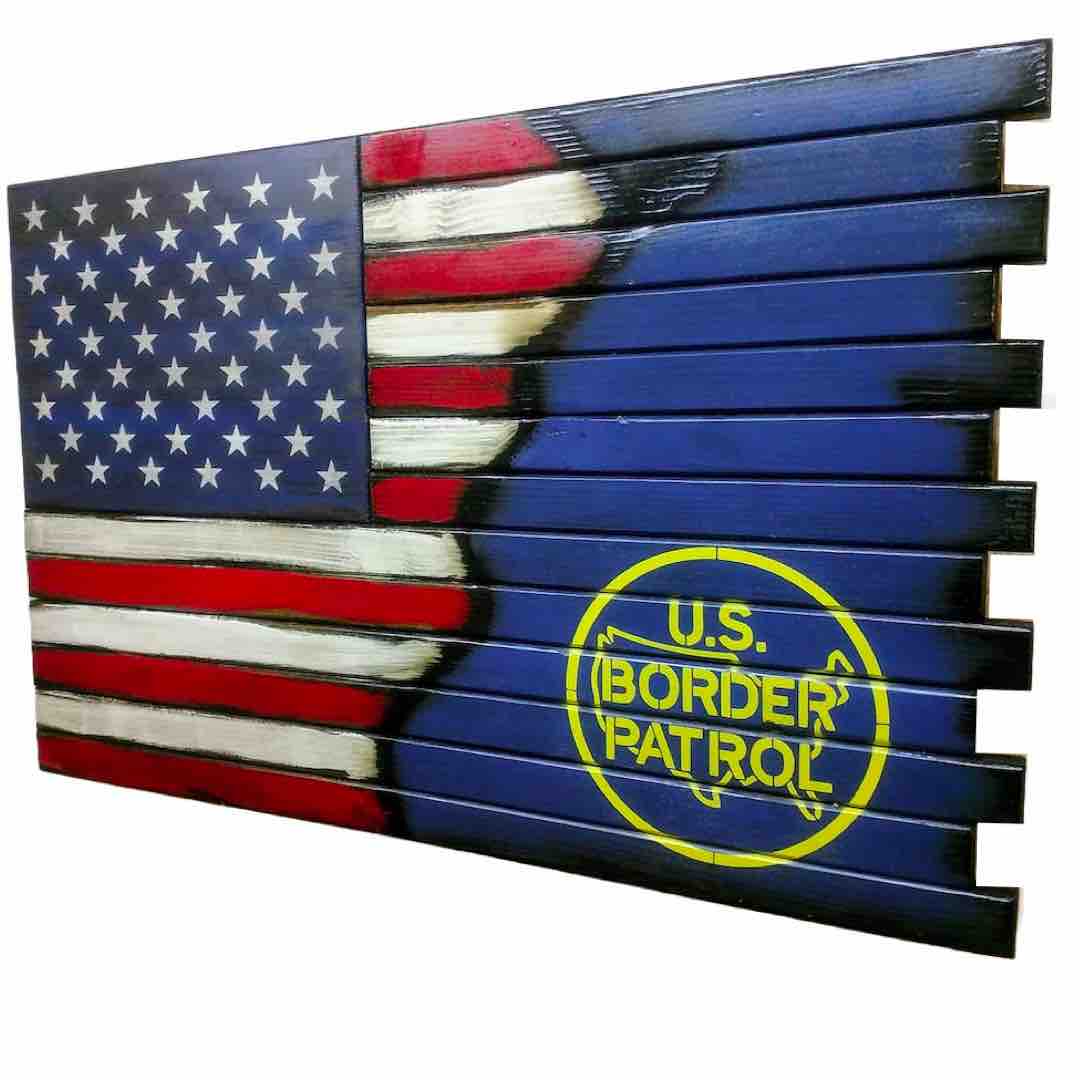 American Flag with US Border Patrol Logo