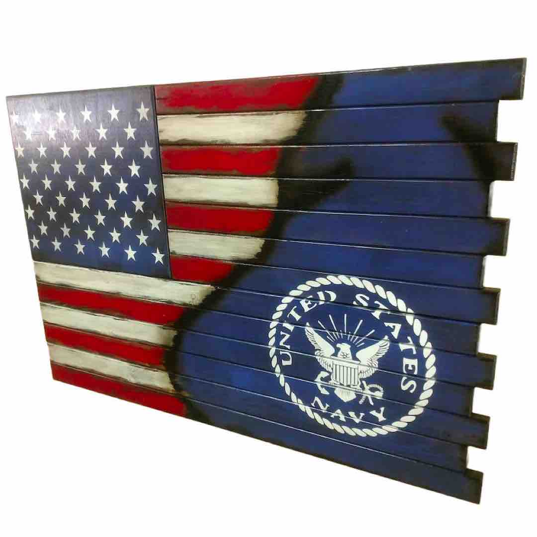 American Flag with US Navy Logo