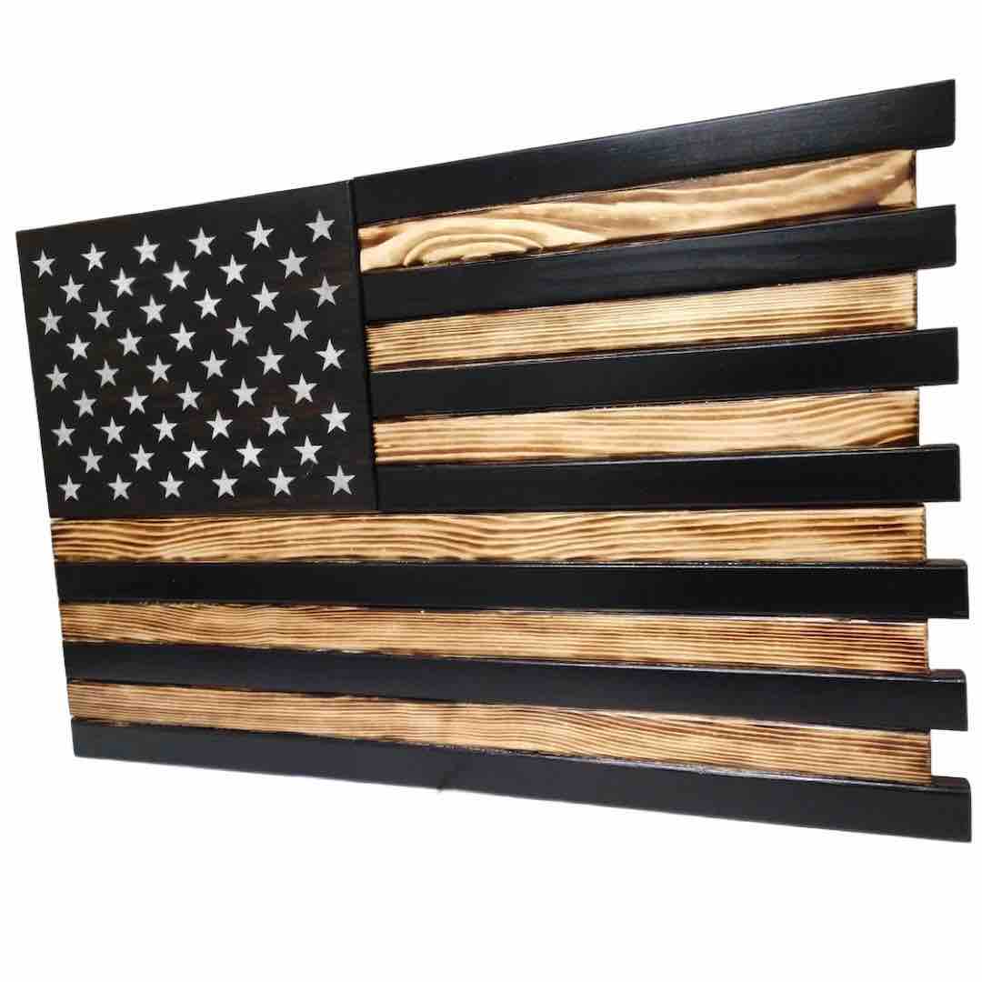 Black & Torched American Flag