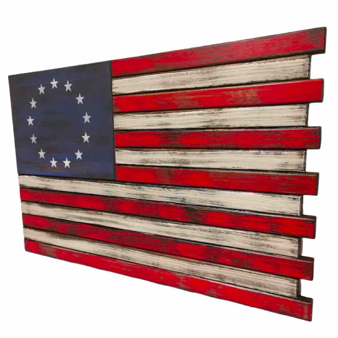 Small American Flag Case in Betsy Ross Design