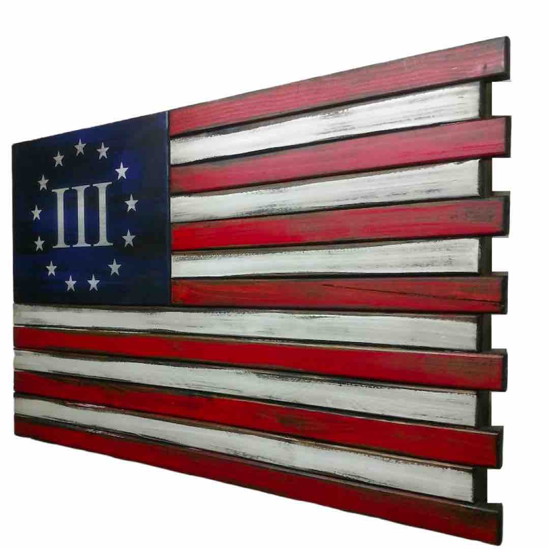Small American Flag Case in III% Design