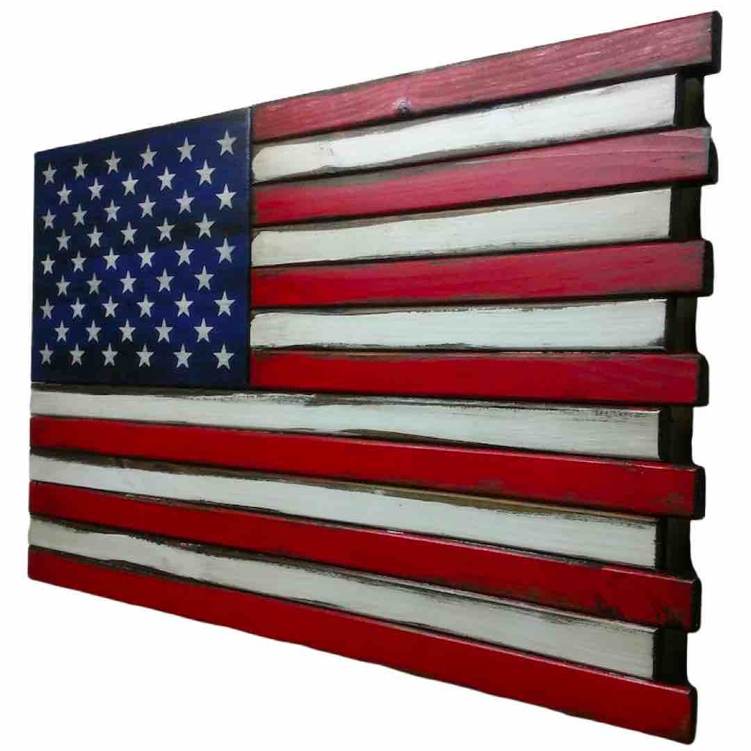 Small American Flag Case in Standard RW&B Design