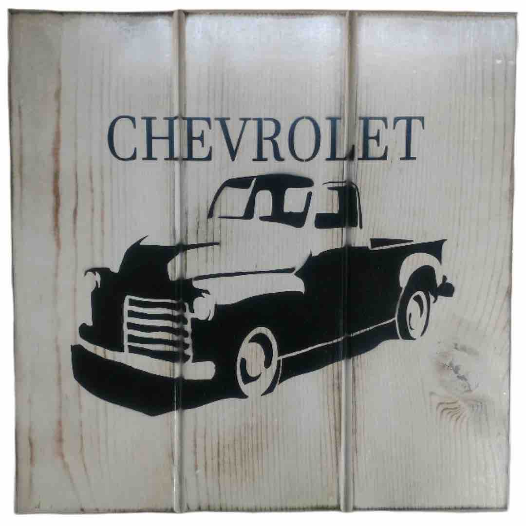 Vintage Chevrolet Truck gun concealment wall art box