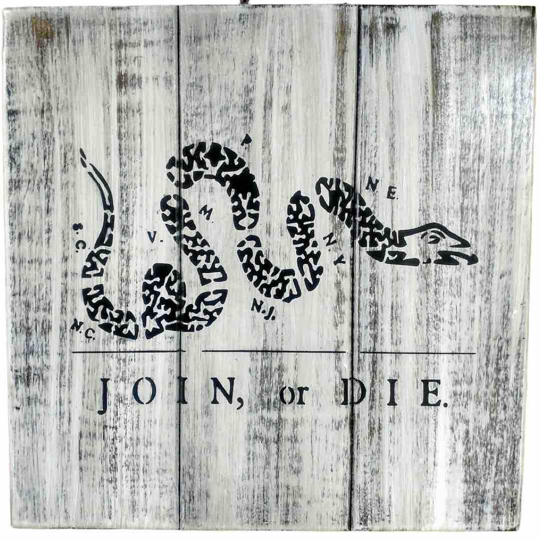 "Join, or Die." Locking gun storage box