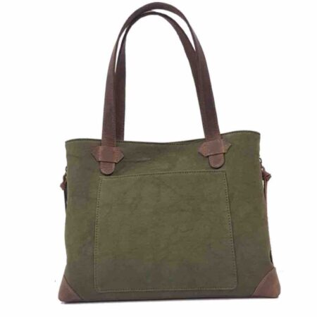 Olive Canvas Tote Style Concealed Carry Purse