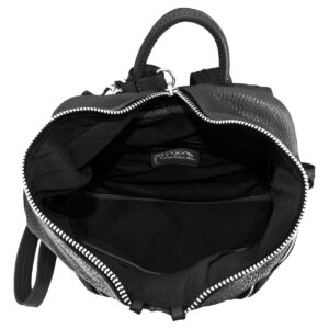 Inside of Cameleon "Aurora" cblack, teardrop-shaped concealed carry backpack