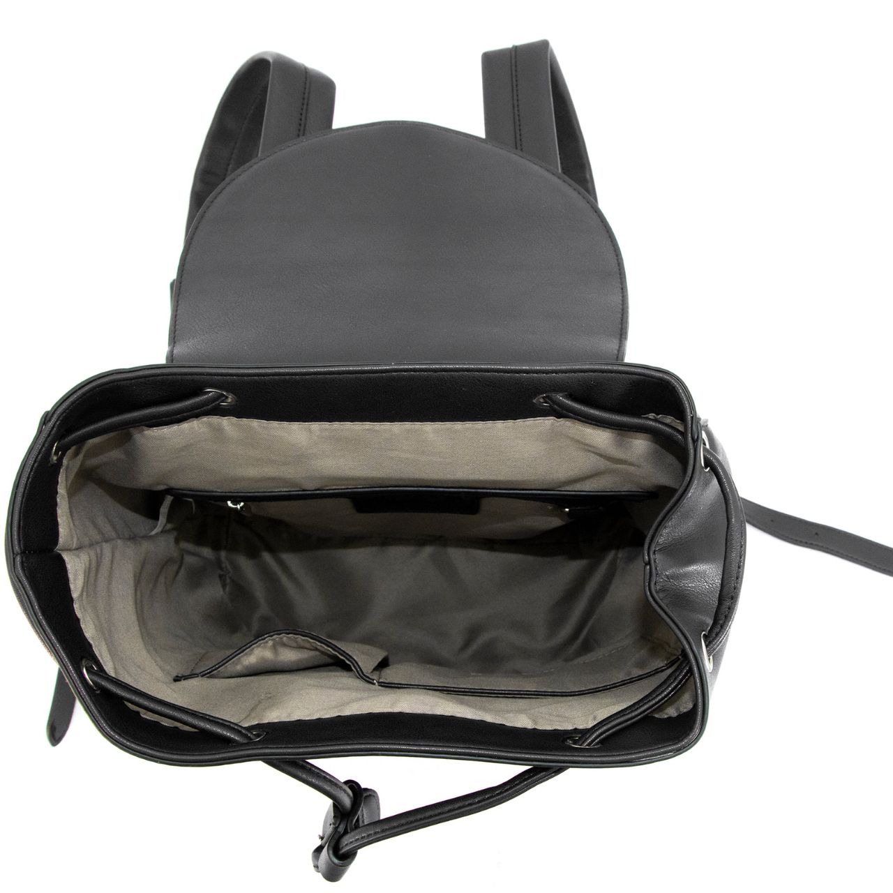 Inside of Black colored "Amelia" concealed carry backpack