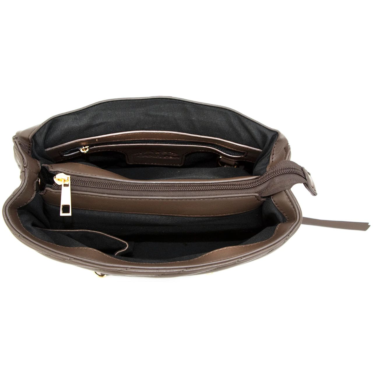 inside of brown concealed carry purse