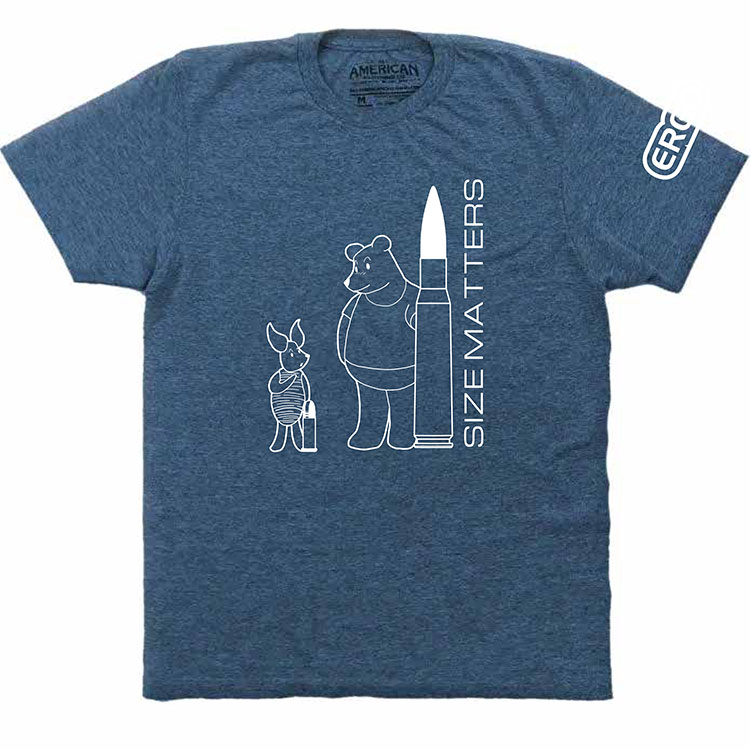 Navy blue "Size Matters" Winnie the Pew T-Shirt