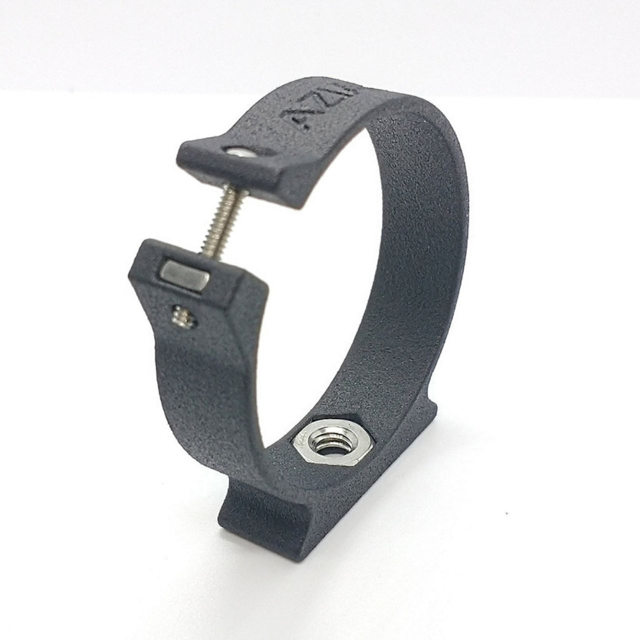 angled view of binocular mounting clamp from Two Vets