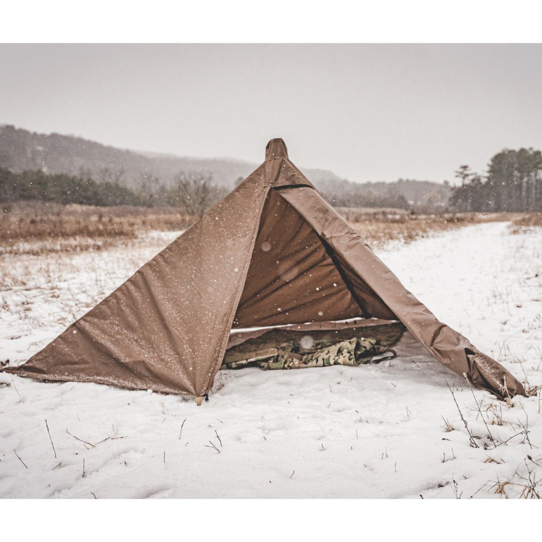Coyote Brown Tripod Tipi from Two Vets